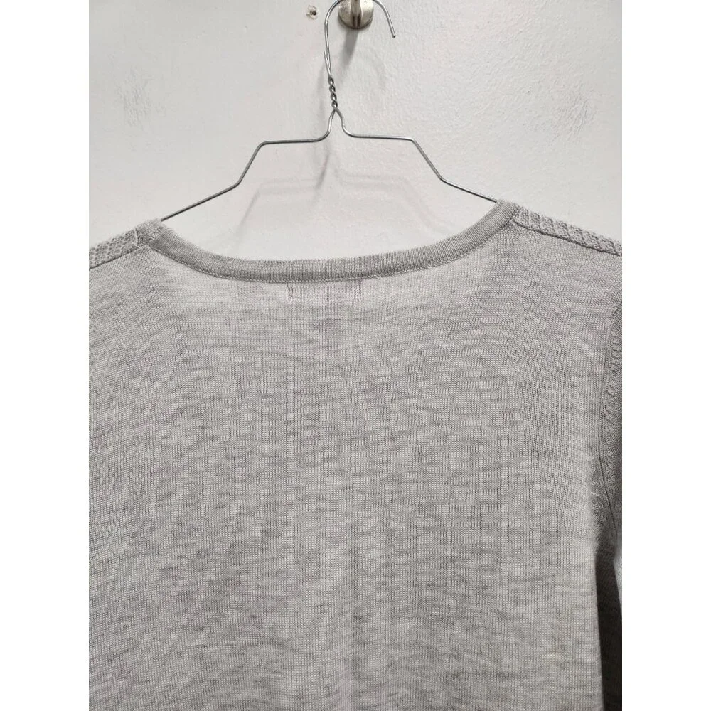 Calvin Klein Womens‎ Sweater  Small Gray Long Sleeve Shirt Hem Pullover Preppy - Picture 9 of 9